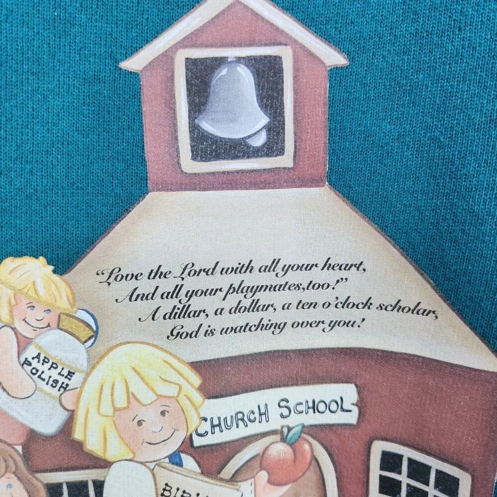 Tultex Vintage Sweatshirt 90s Womens Large Church School Teacher Pullover - Picture 4 of 13